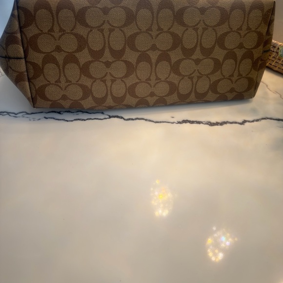 Coach Tan and Black Signature Tote - Picture 10 of 16